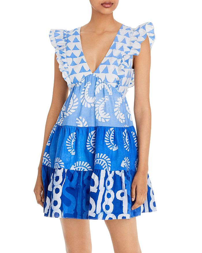 Mixed Print Tiered Mini Dress - 100% Exclusive | Bloomingdale's (US)