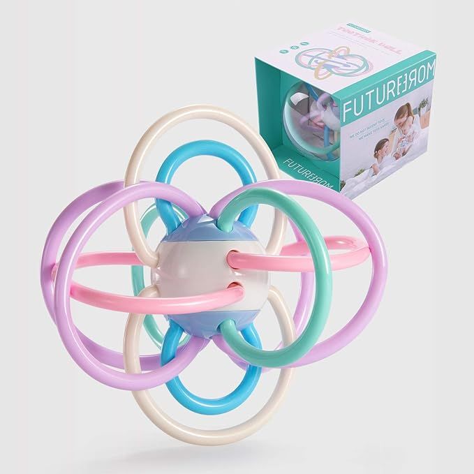 Newborn Baby Rattle and Teether Ball, Perfect for Teething, Sensory, and Fine Motor Skill Develop... | Amazon (US)