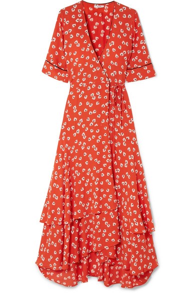 Floral-print crepe de chine wrap dress | NET-A-PORTER (UK & EU)