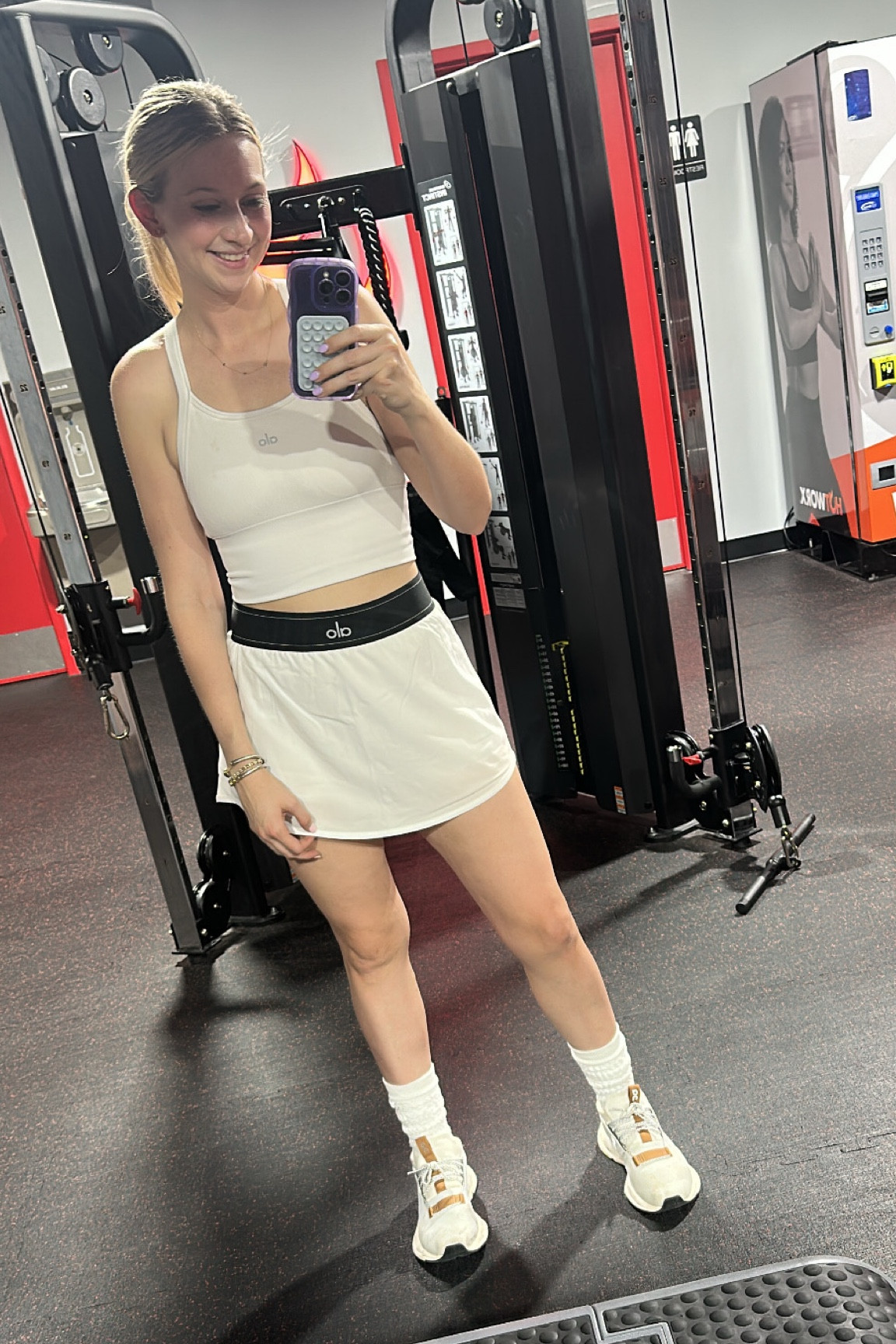 Workout outfit of the day is this cute skort and top with a light windbreaker! 

#LTKfitness #LTKstyletip 

#LTKActive