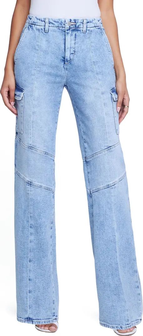 L'AGENCE Brooklyn High Waist Wide Leg Cargo Jeans | Nordstrom | Nordstrom