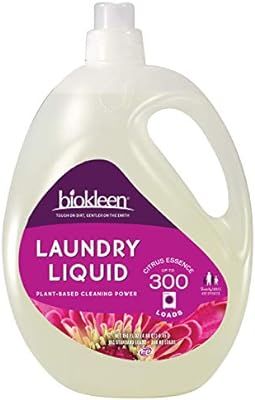 Biokleen Natural Laundry Detergent Liquid - 300 Loads 150 Fl Oz - Eco Friendly Non-Toxic Plant Ba... | Amazon (US)