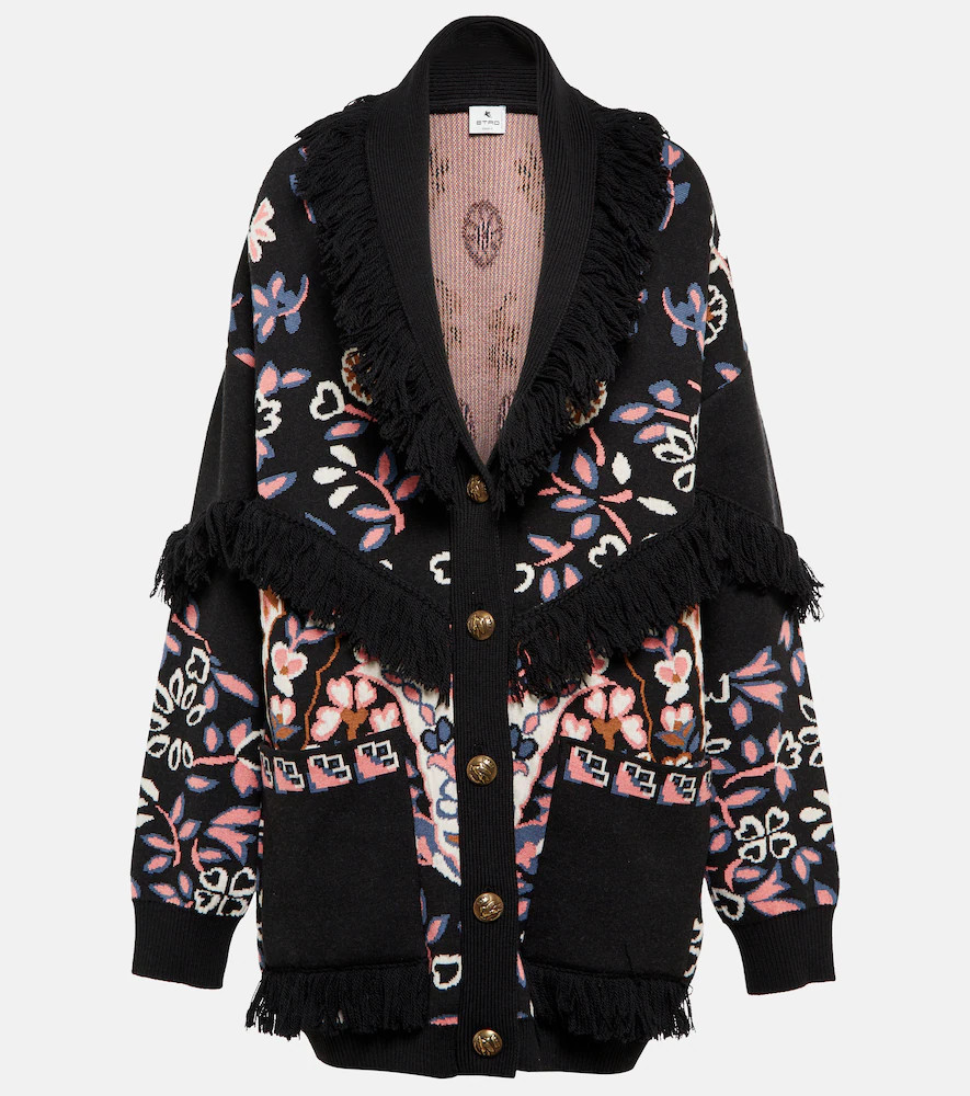 Etro Fringed floral wool cardigan | Mytheresa (UK)
