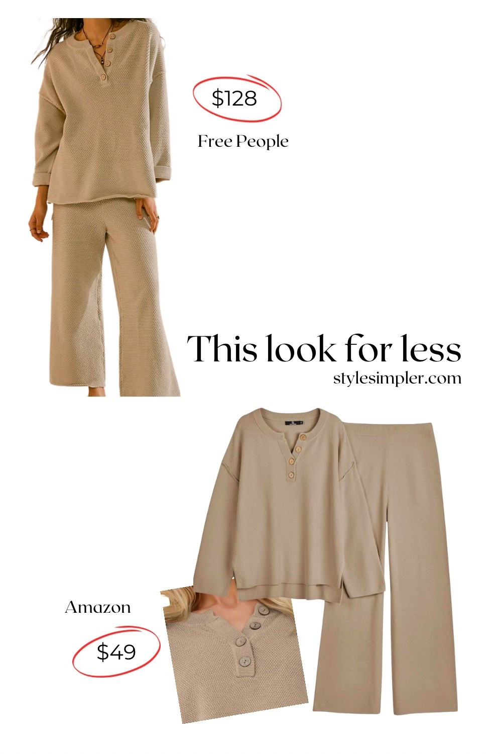 Cozy season is here and get this look for less!  Love this two piece set for lounging around or running errands.  True to size I have both the small and medium in two different colors.  

#LTKSeasonal #LTKStyleTip #LTKTravel