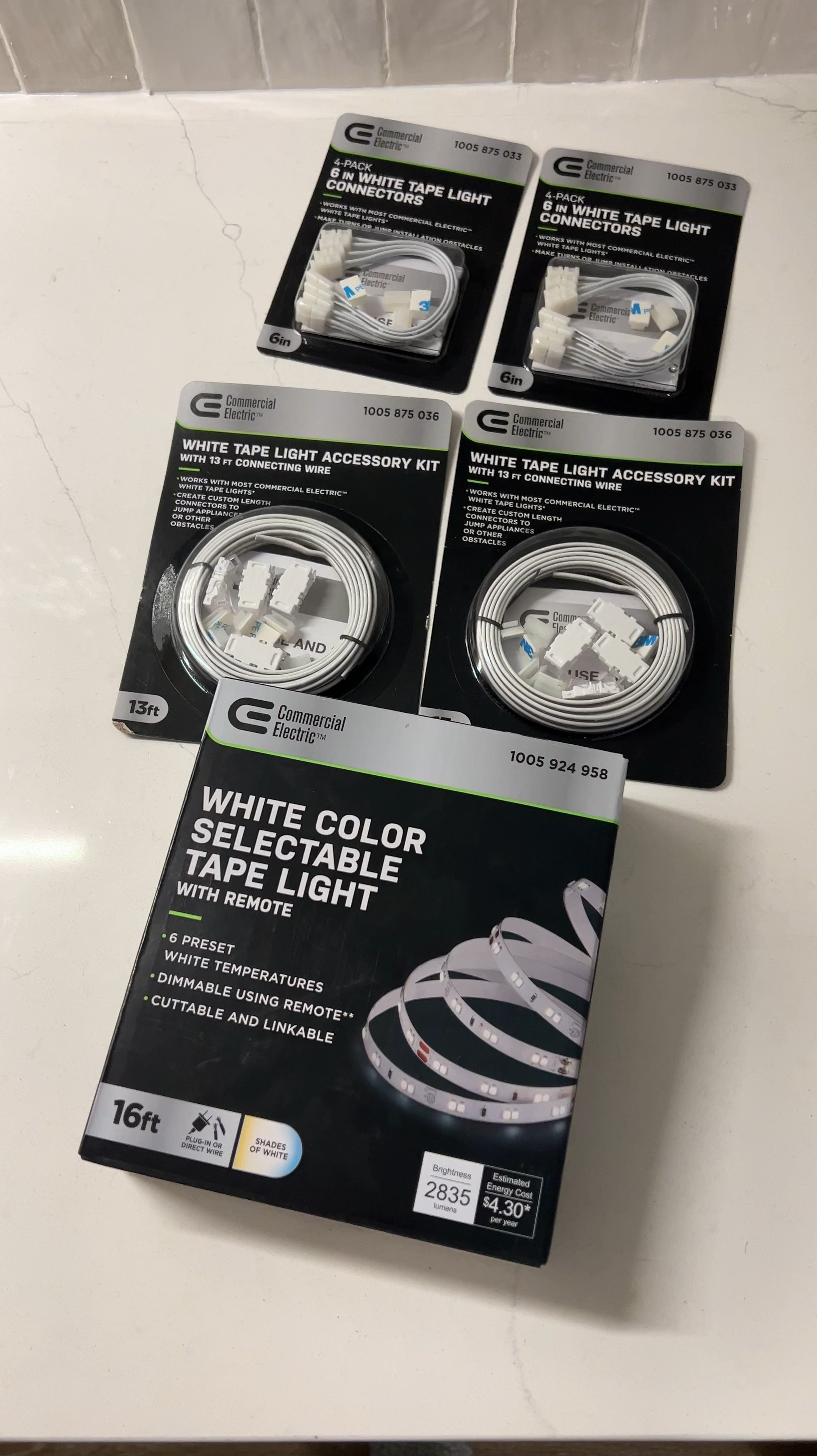 Linking our kitchen under cabinet lighting (plug in) we plugged ours in behind the refrigerator 👏🏼

It’s controlled by remote & you can also adjust the brightness & temperature which was the main selling point 

Backsplash tile linked color white & grout color ‘snow white’ 

#LTKFindsUnder100 #LTKHome #LTKSeasonal