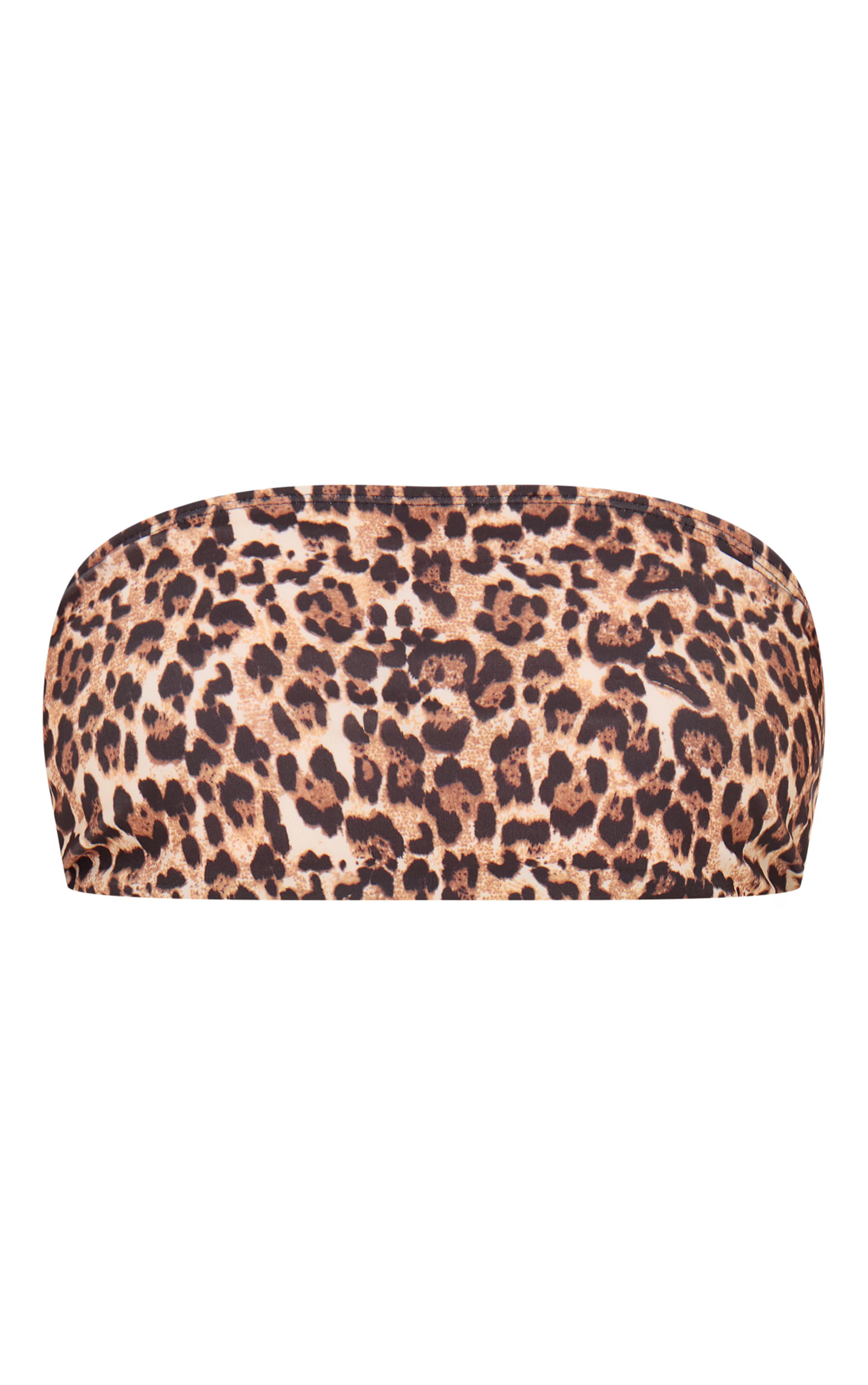 Leopard Mix & Match Bandeau Bikini Top | PrettyLittleThing US