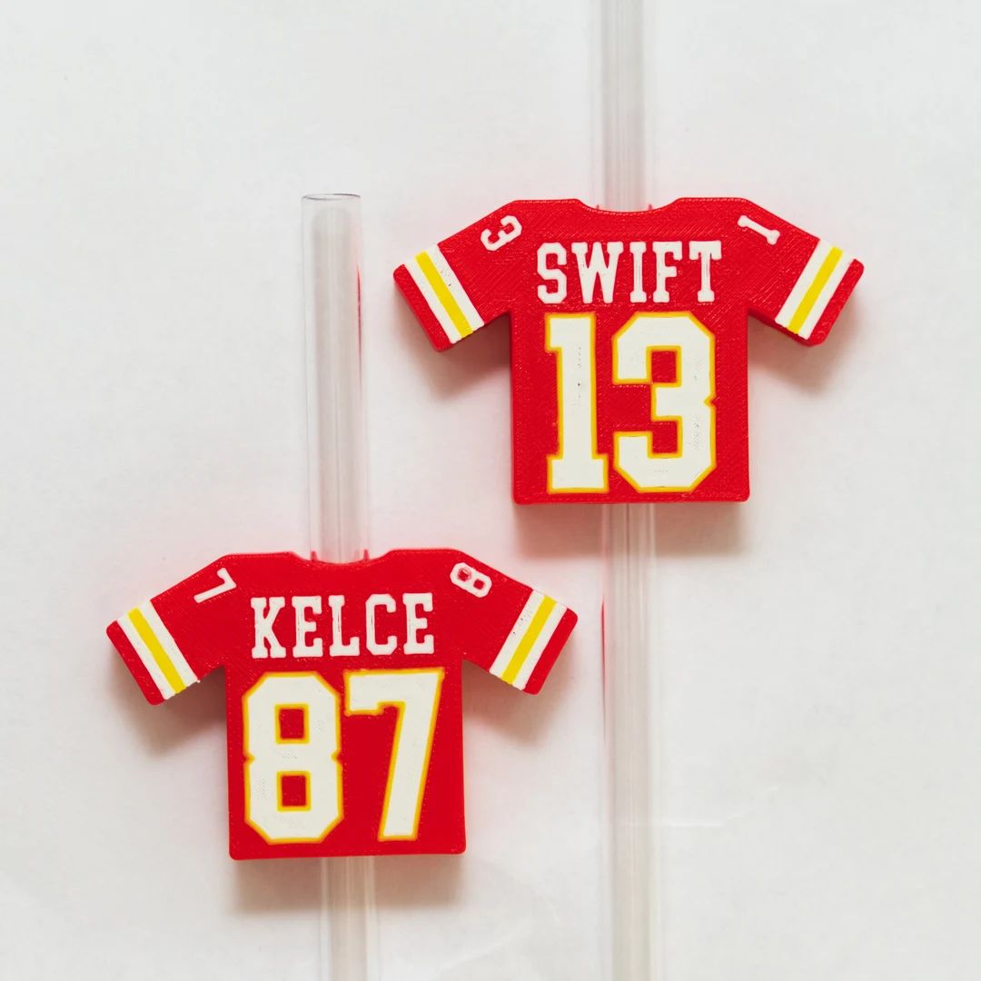 Kelce Swift Straw Topper doublesided Karma is a Guy on the Chiefs Travis Kelce Taylor Swift Kansa... | Etsy (US)