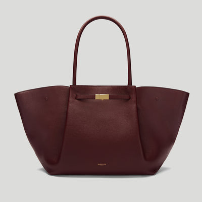 DeMellier The New York in Burgundy Small Grain Leather Shoulder bag | DeMellier