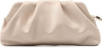 Evening Bag for Women Ruched Clutch Purse Detachable Metal Chain Crossbody Bag | Amazon (US)