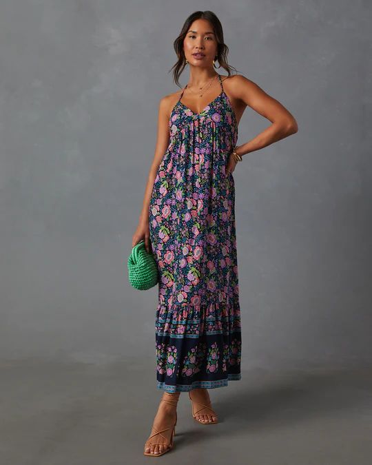 Lyssa V-Neck Empire Maxi Dress | VICI Collection