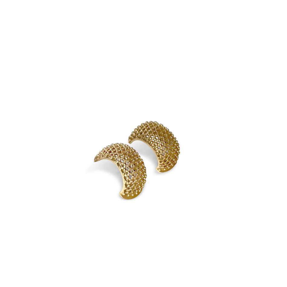 Gold Woven Hoop Earrings | Anisa Sojka