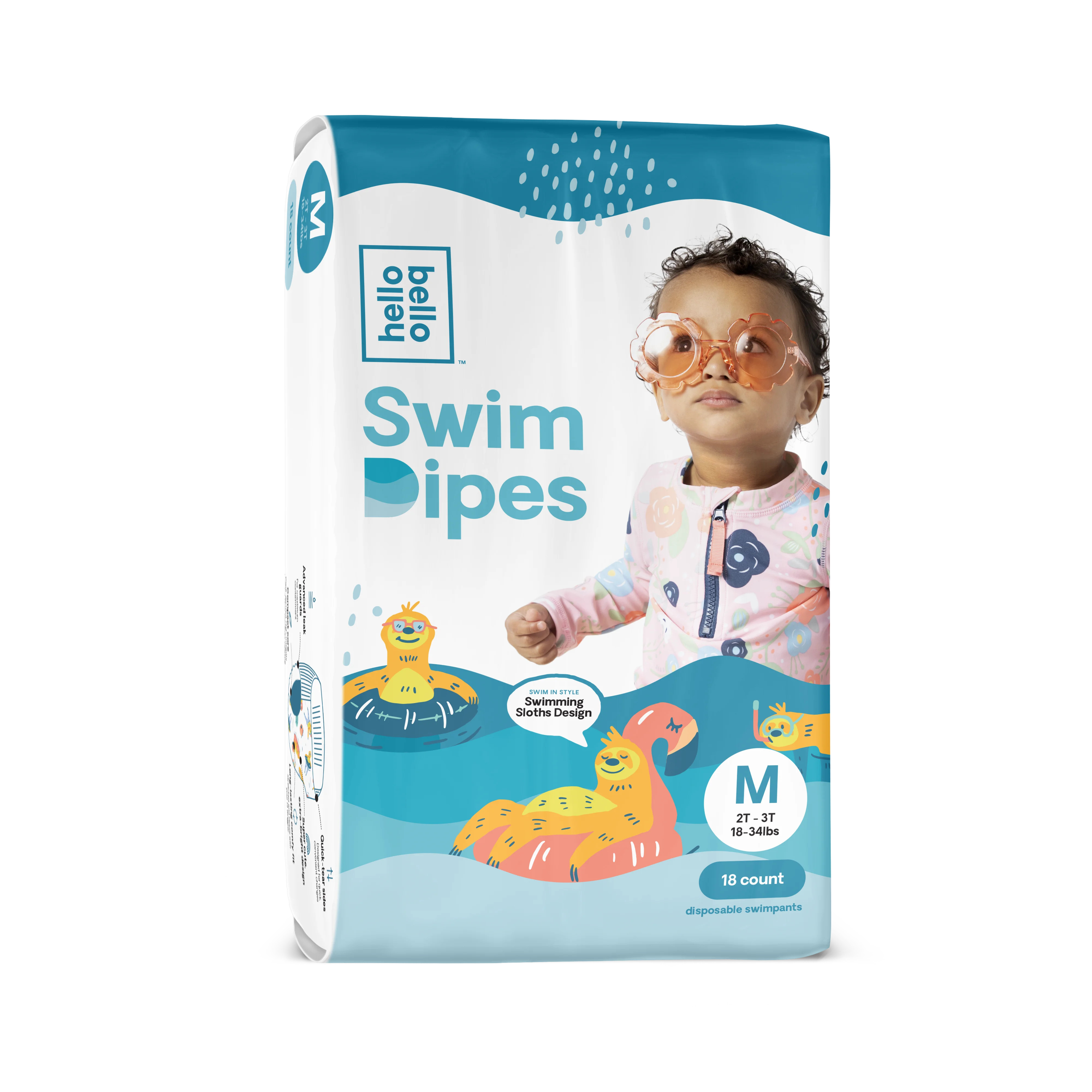 Hello Bello Baby Swim Dipes, Size S (Diaper Size 3) Swim Diapers, 20ct | Walmart (US)