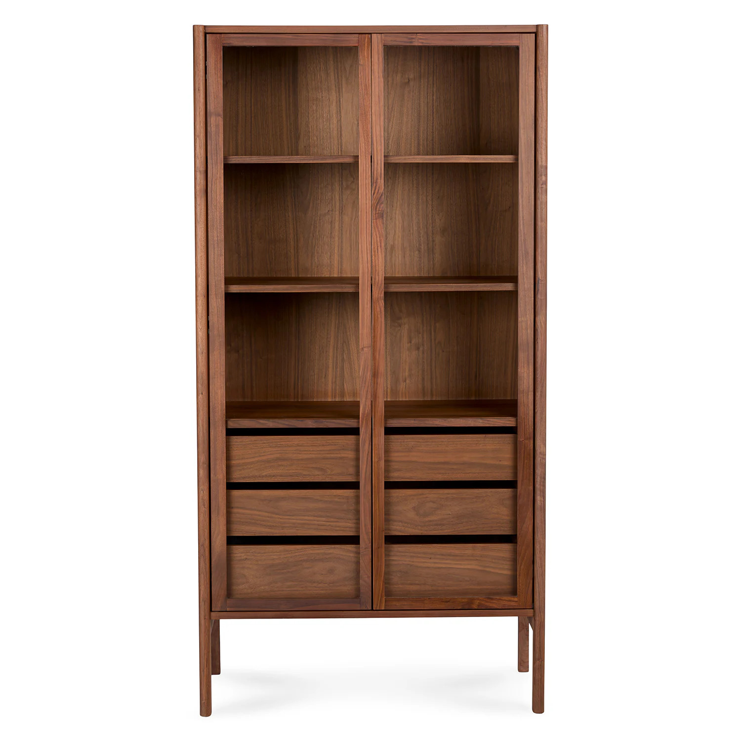 Mysen 35.5" Glass Cabinet - Walnut | Article