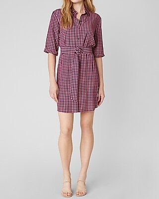 Checks Every Box Gingham Mini Dress | Express