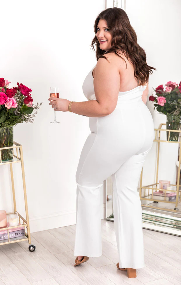 A Point In Time White Cross Neck Jumpsuit FINAL SALE | Pink Lily