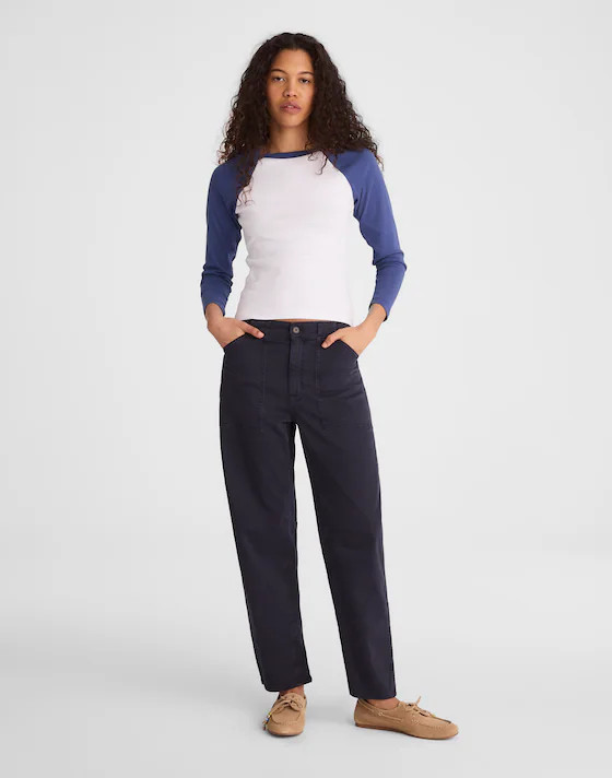 The Darted Barrel-Leg Utility Pant | Madewell