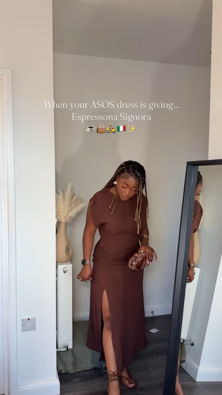 In my room, but mentally? I’m ordering a cappuccino in Capri. ☕️🇮🇹ad

Dress: @asos 

Comment: “☕️” if you’d like a link to the dress or you can shop it on my @ltk.europe ✨

Euro summer dress, summer dress, summer dresses, brown dress
#asosstyle  #summeroutfitinspo #europeansummer #summerdresses #petitestyle