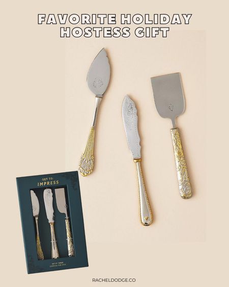 This beautiful set of cheese knives is a terrific hostess gift idea. Priced under $40, they won’t break the bank and are a gift that can be used year after year! #hostessgift 

#LTKHoliday #LTKSeasonal #LTKGiftGuide