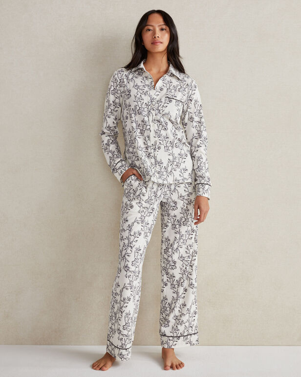 Organic Cotton Jersey Magnolia Pajama Shirt | Haven Well Within
