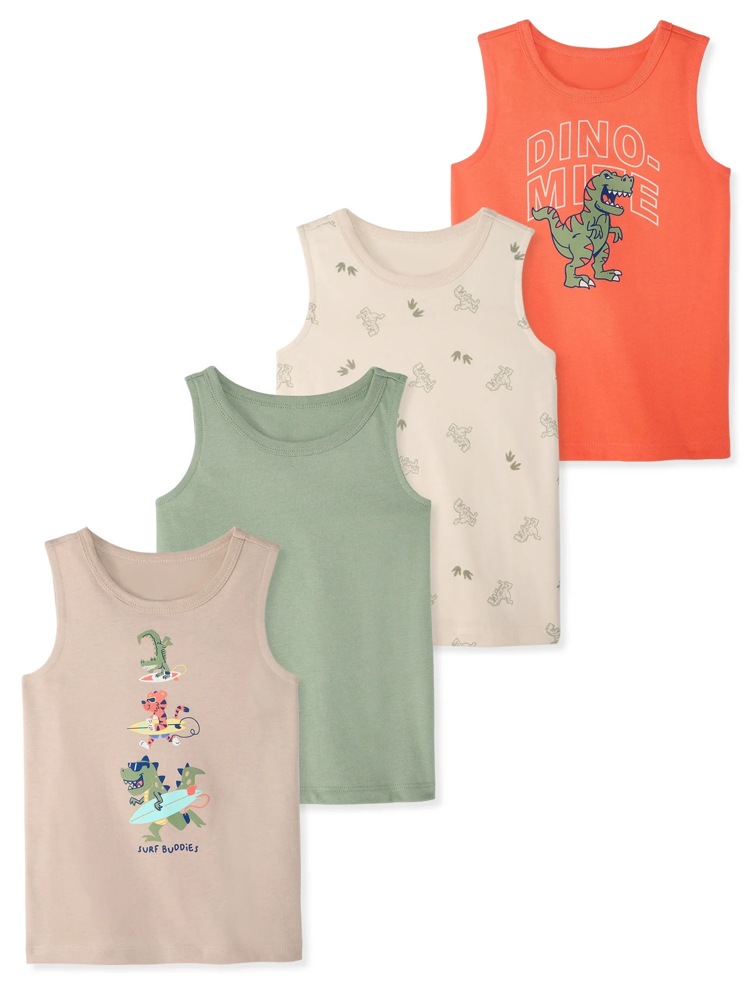Garanimals Baby & Toddler Boy Cotton Graphic Tank Tops, 4-Pack, 0M–6T | Walmart (US)