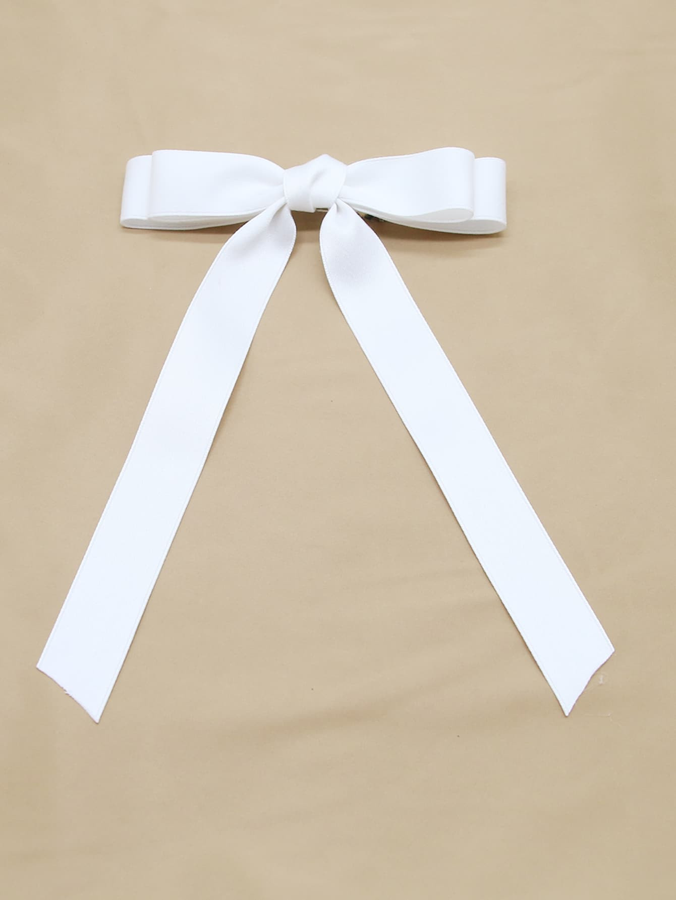 Valentine'S Day Large Hair Bows For Girls Clip Girl Barrette With Long  Satin Ribbon Solid Color ... | SHEIN