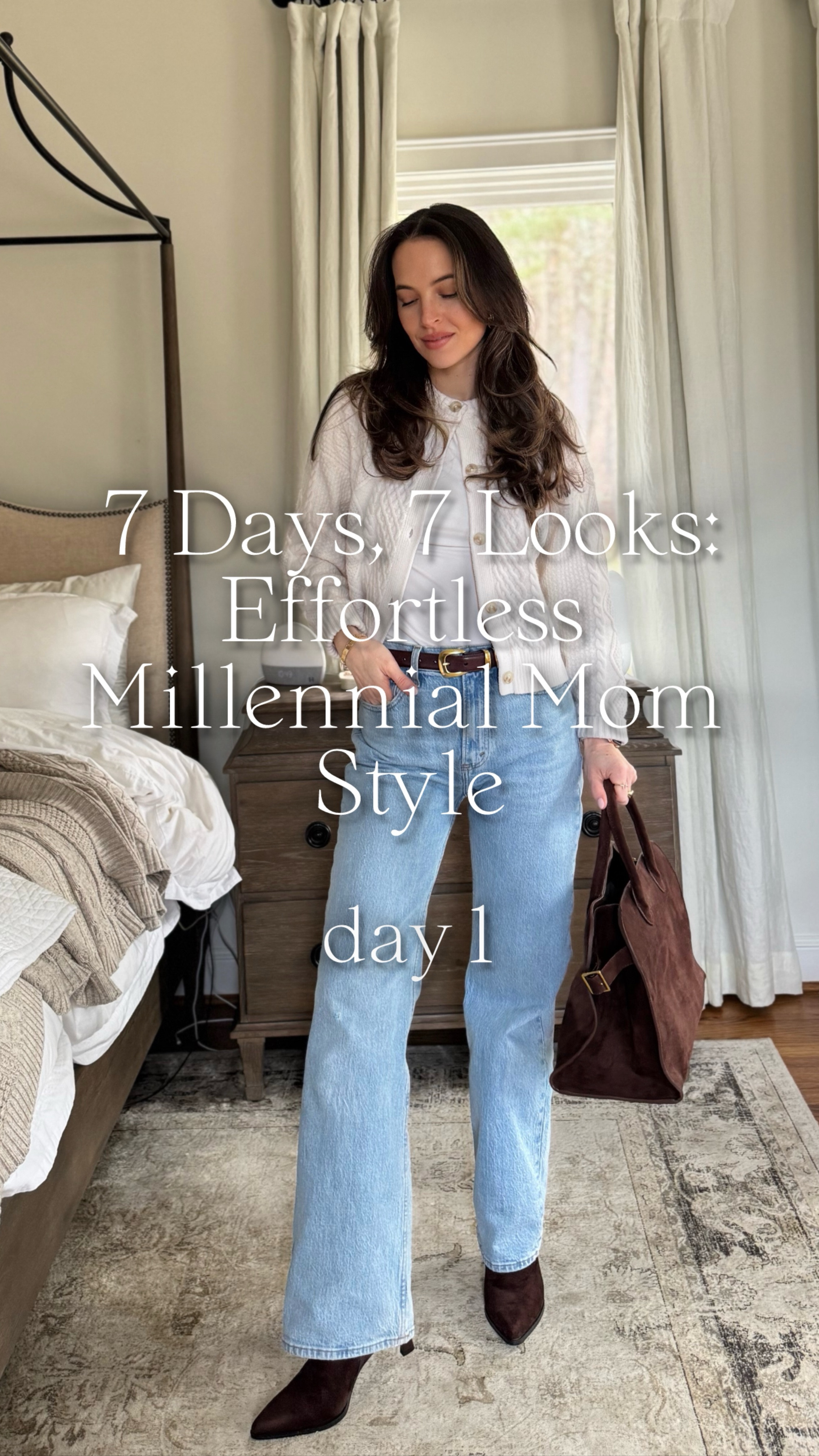 Effortless Millennial Mom outfit day 1. Denim runs true to size, wearing 25R. Sweater and tee both run true (wearing s)  

#LTKFindsUnder100 #LTKOver40 #LTKSeasonal