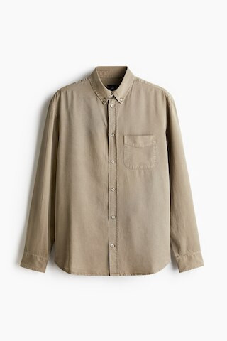 H & M - Loose-Fit Button-Down Shirt - Green | H&M (US + CA)