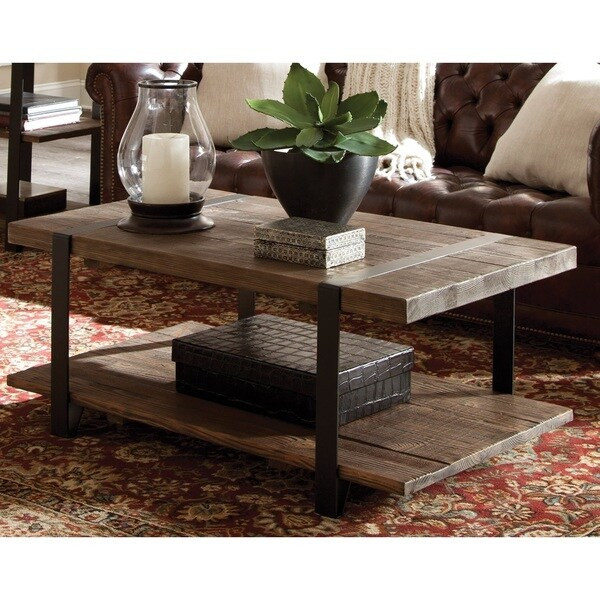 Carbon Loft Kenyon Natural Rustic Coffee Table | Bed Bath & Beyond