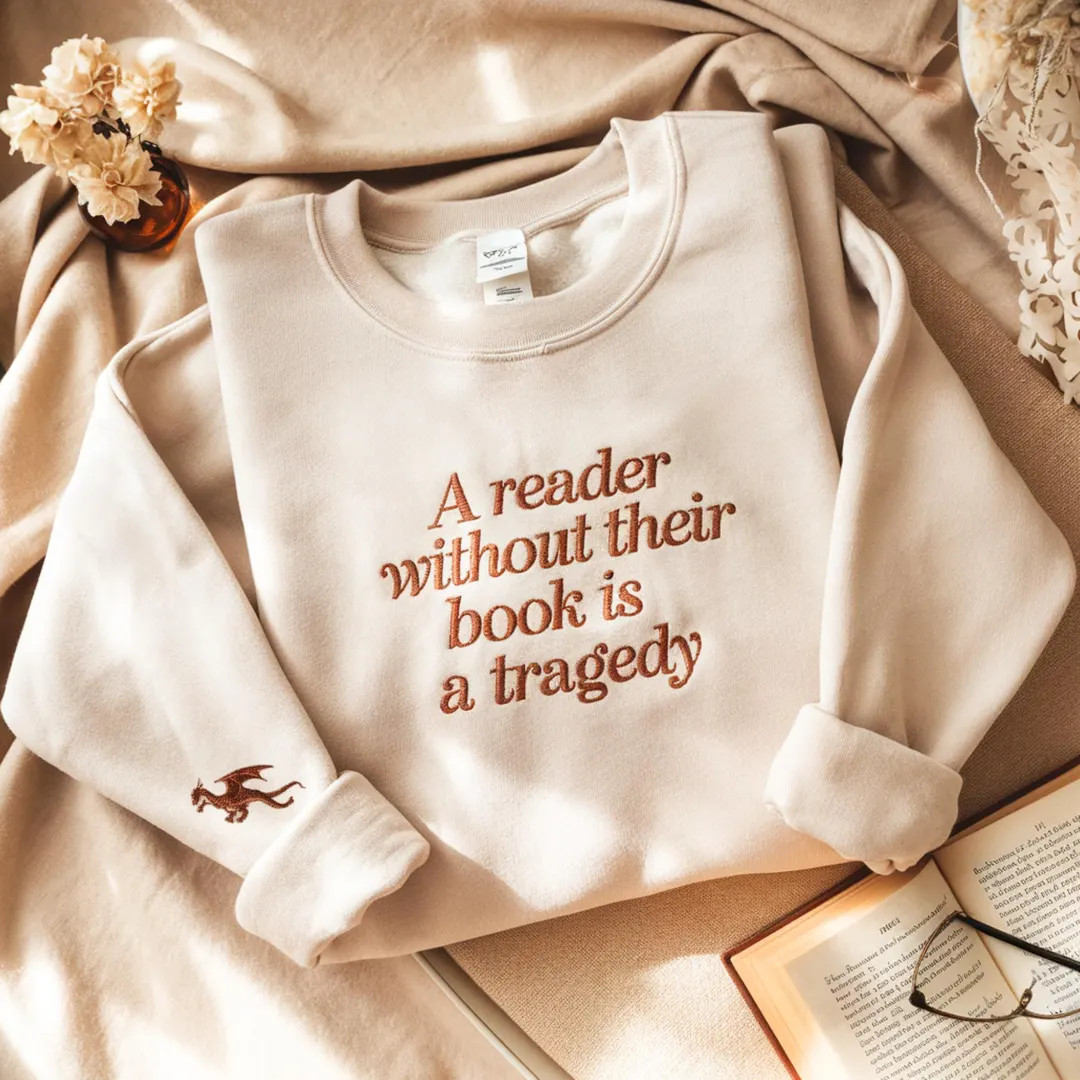 Dragon Rider Embroidered Sweatshirt, Reader Without Their Book T-shirt, Bookish T-shirt, Fourth W... | Etsy (US)