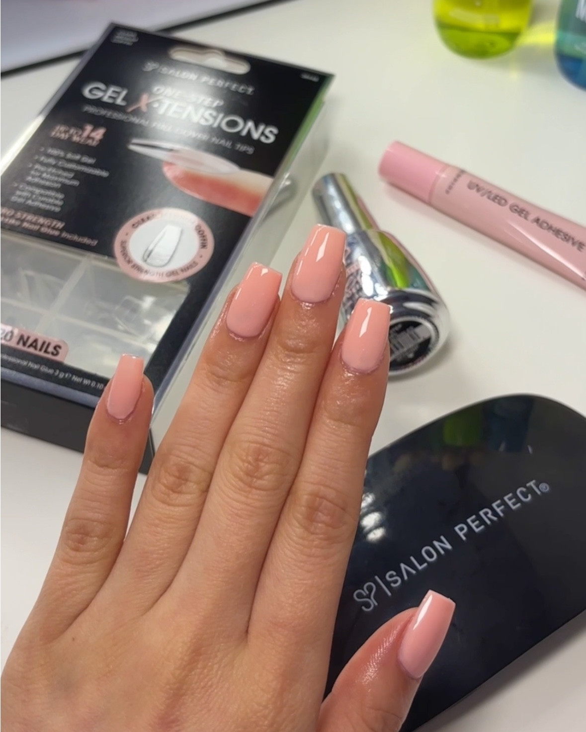NEW Salon Perfect Gel x-tension nails 💅🏼 #pressonnails #gelxnails 