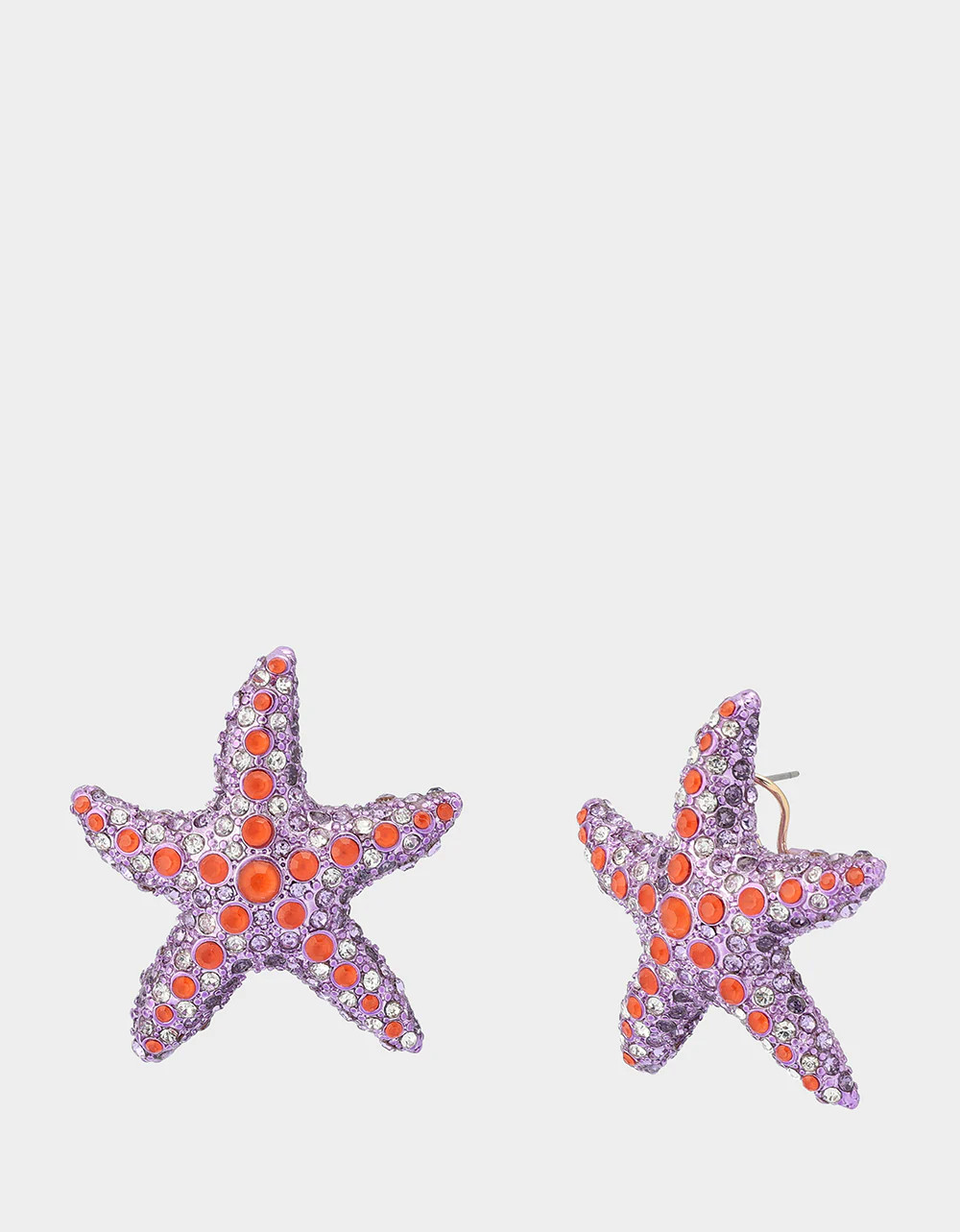 MERMAID JEWELS STARFISH STUDS PURPLE Women's Starfish Rhinestone Stud Earrings | Betsey Johnson