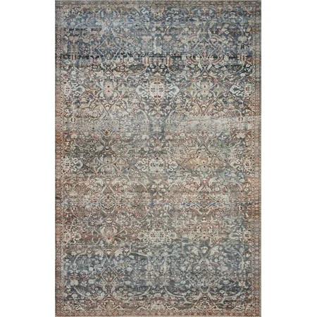 Chris Loves Julia x Loloi Jules Denim/Spice 8 -6 x 11 -6 Area Rug | Walmart (US)