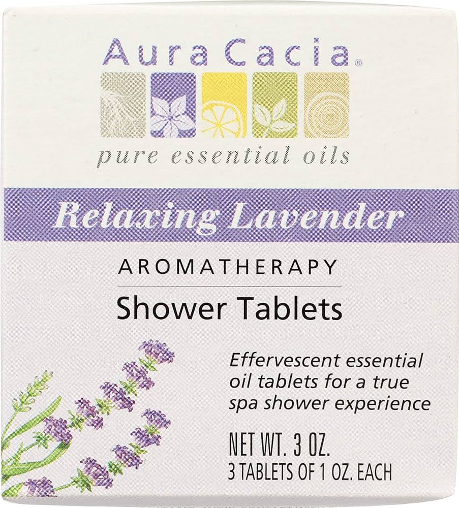 Shower Tablets Relaxing Lavender Aura Cacia 3 Pack Shower Tabs | Amazon (US)