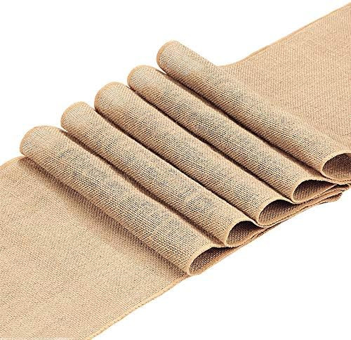 XINGMAO 60S Burlap Table Runner Rustic Natural Jute Hessian Table Runners Burlap Roll 12x108inch ... | Amazon (US)