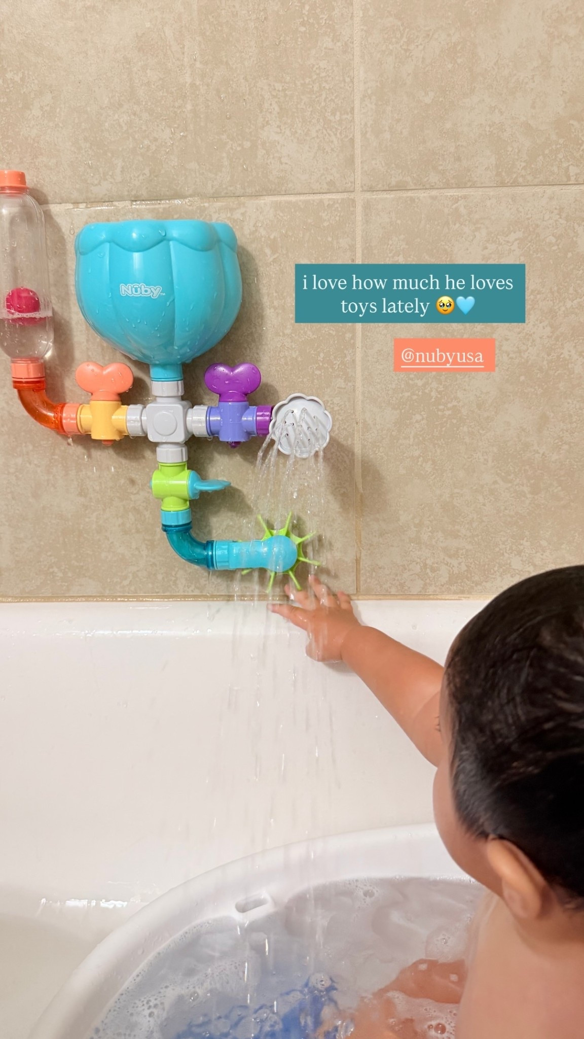 i love how much he loves toys lately 🥹🩵 @nuby 

#LTKmomlife #LTKKids #LTKBaby