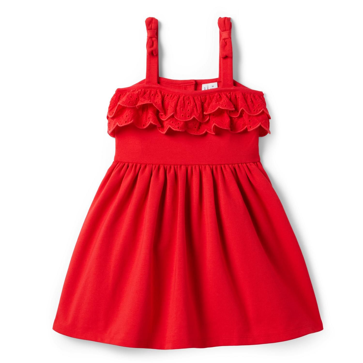 Eyelet Ruffle Ponte Dress | Janie and Jack