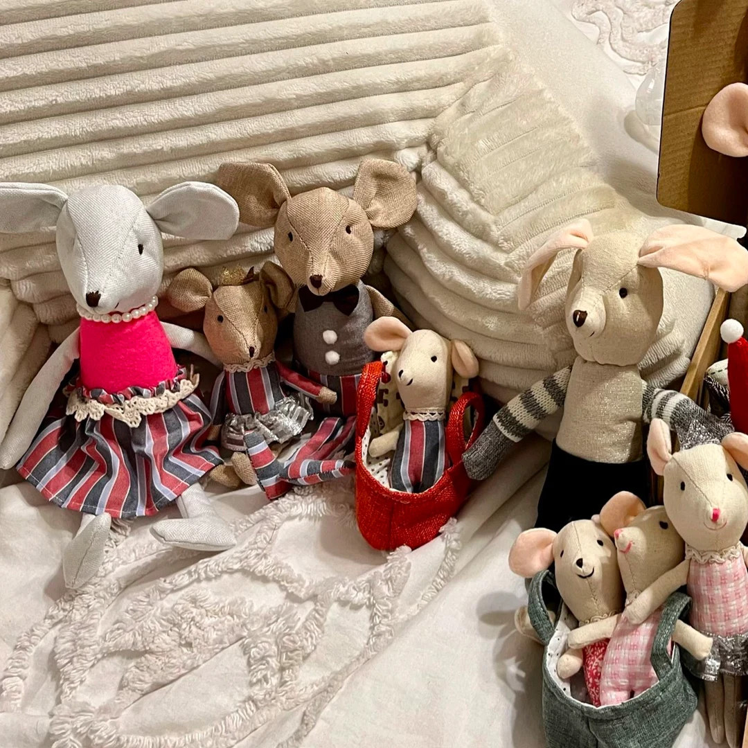 Dollhouse Mouse Stuffed Animal｜Twins gift｜Handmade mouse｜｜Stuffed animal family｜Cotton ... | Etsy (US)