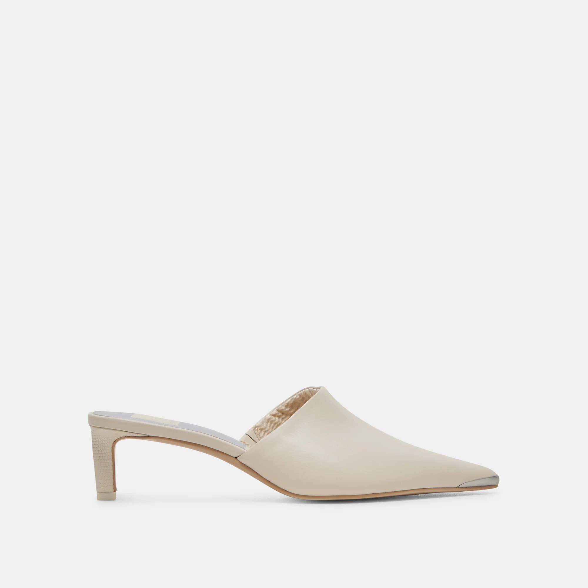 LEXY HEELS IVORY LEATHER | DolceVita.com