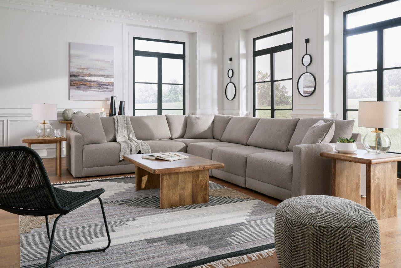 Katany 6-Piece Modular Sectional In Shadow | 1stopbedrooms