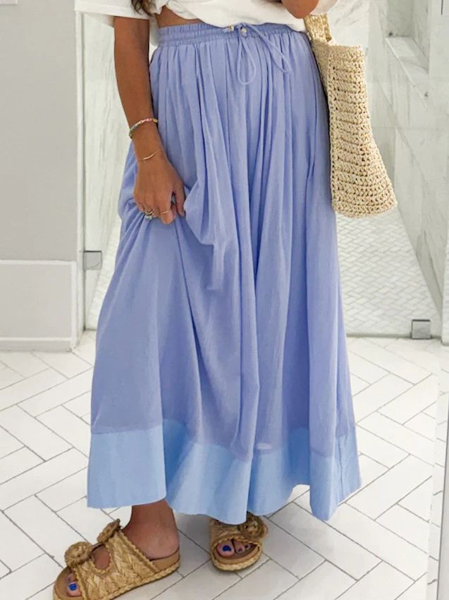 Calypso Maxi Skirt | Misty Blue | Talulah