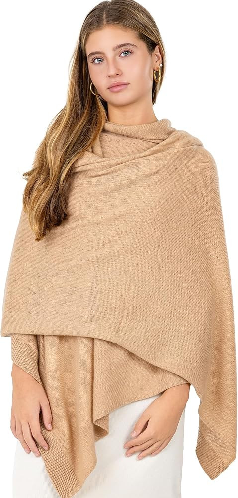 Velanio Cashmere Luxury Knitted Wrap Travel Shawl Scarf, Pashmina Stole, All-Season Scarf for Wom... | Amazon (US)