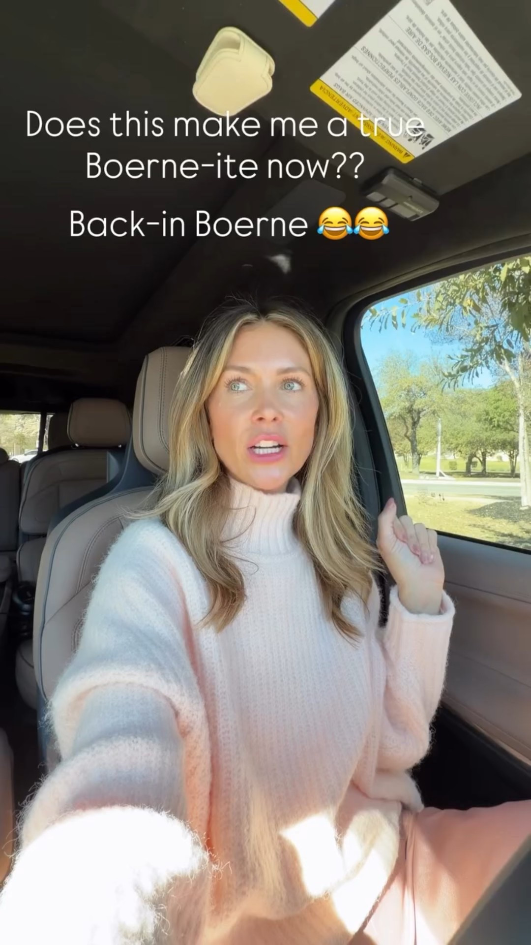 Back-in Boerne 😂😂 Does this make me a true Boerne-ite now??