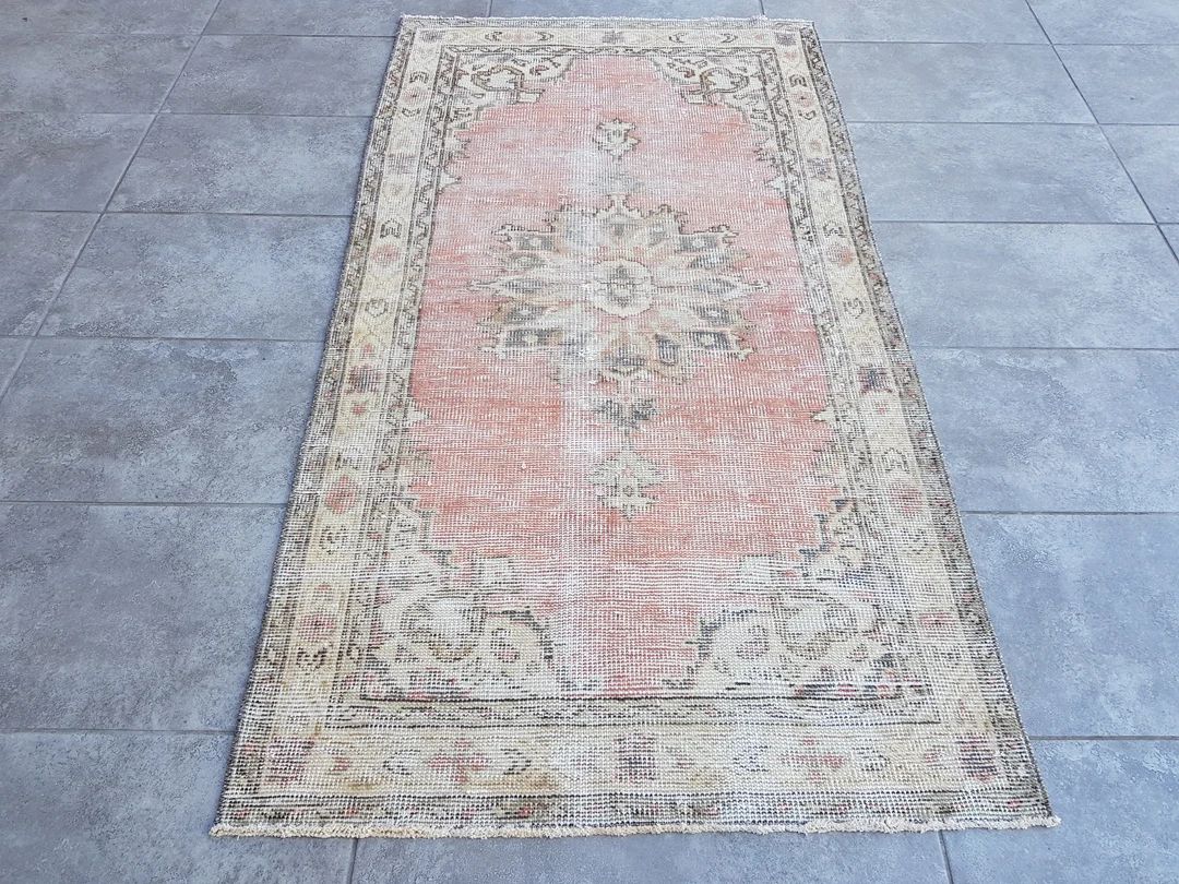 Accent Pink Rug Anatolian Pink Rug Muted Area Rug Unique - Etsy | Etsy (US)