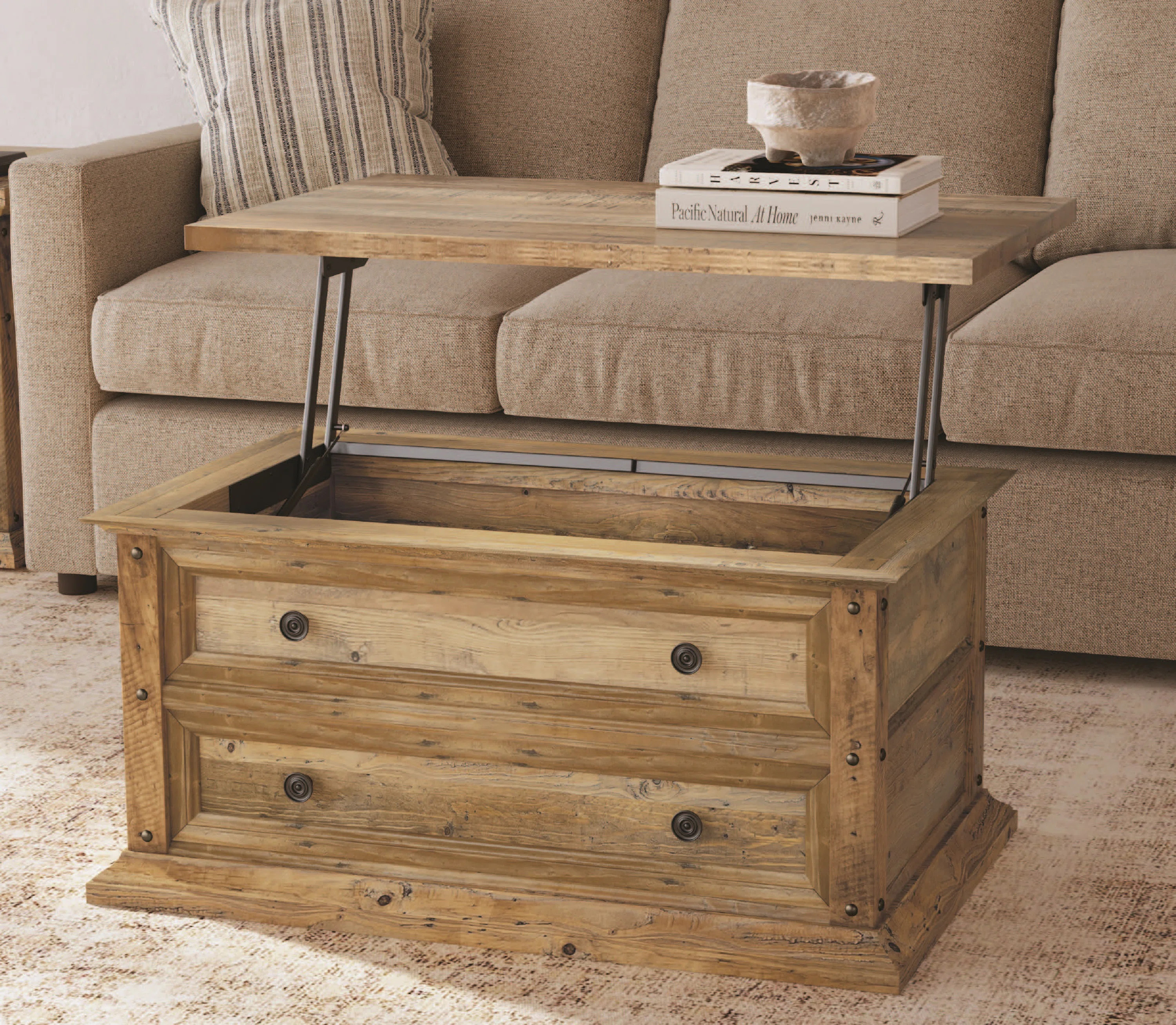 Eralynn Reclaimed Wood Lift-Top Cocktail Table | Wayfair North America