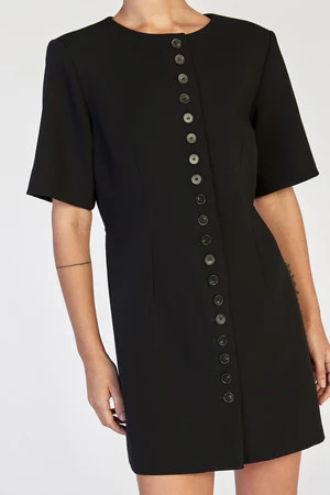 LIA BLACK SLEEVED MINI DRESS | DISSH