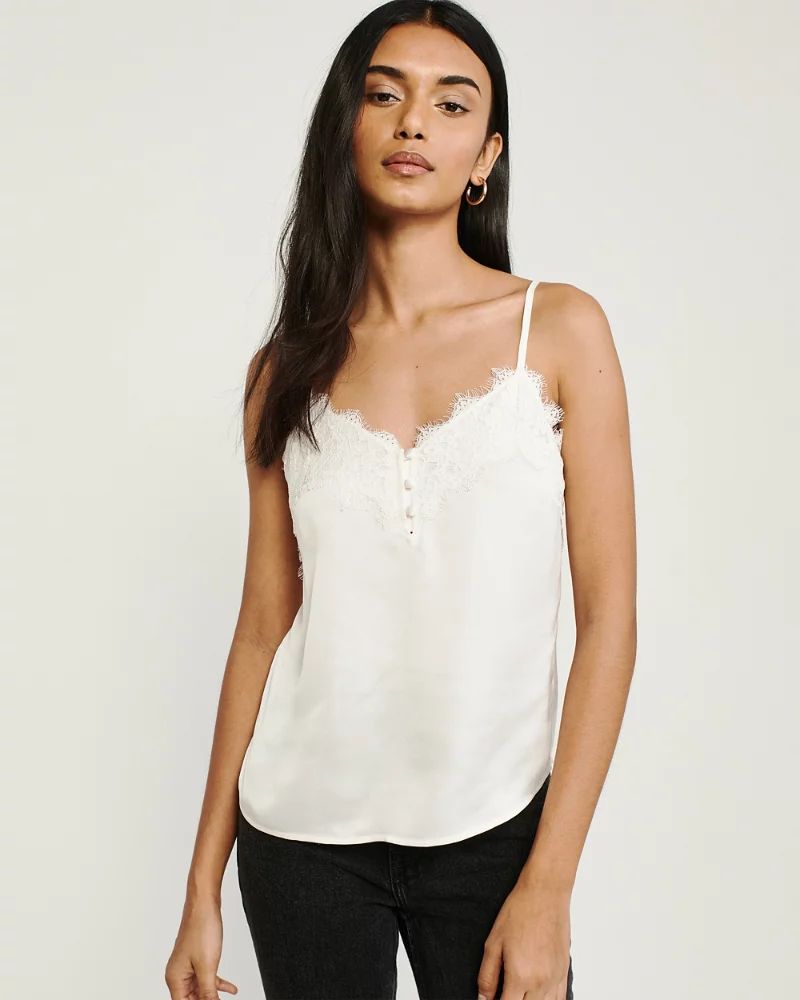 Lace-Trim Cami | Abercrombie & Fitch US & UK