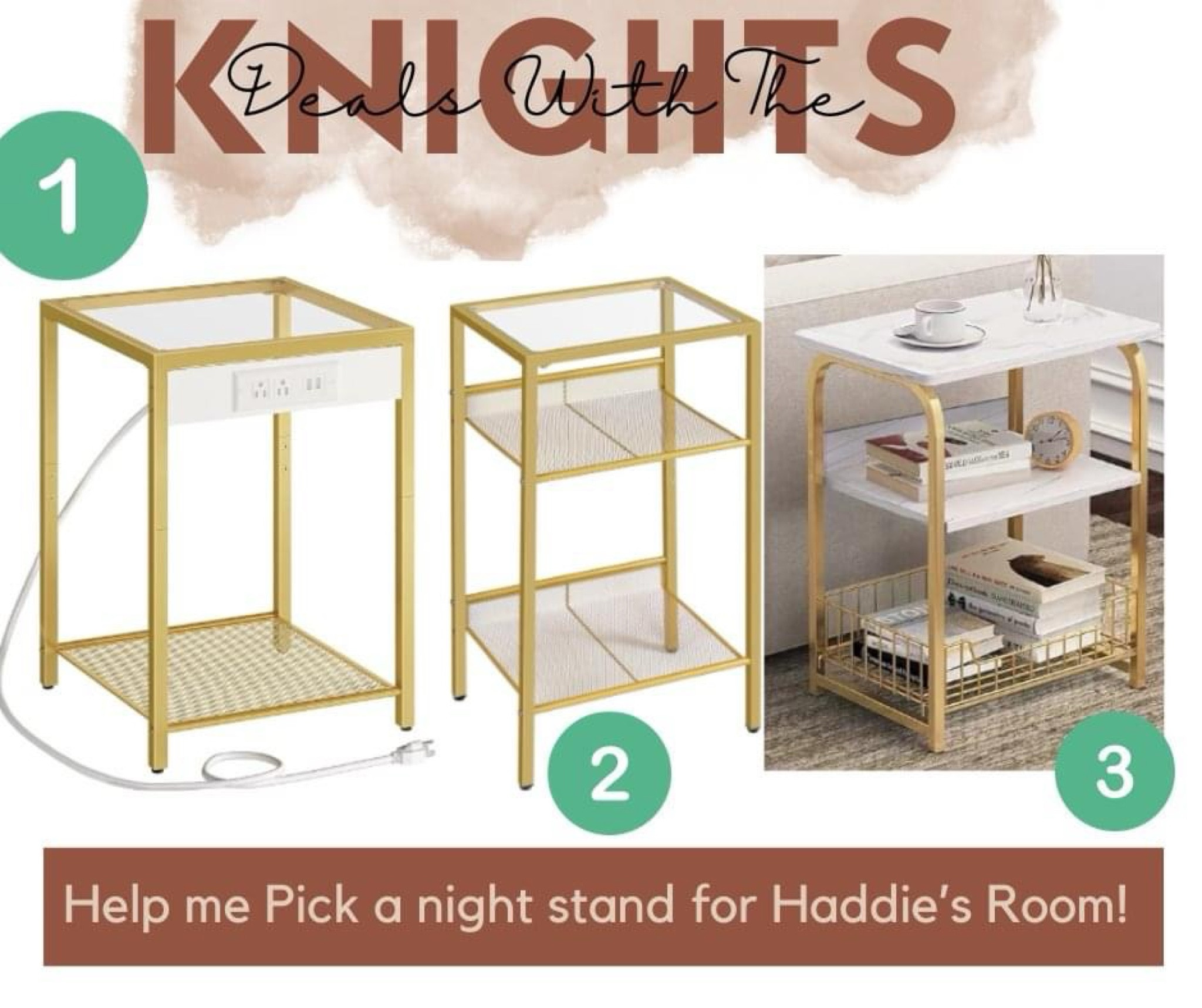 Some great options for night stands from Amazon! Our favorite accent color: gold! Which one is your favorites 

#LTKhome #LTKxPrime