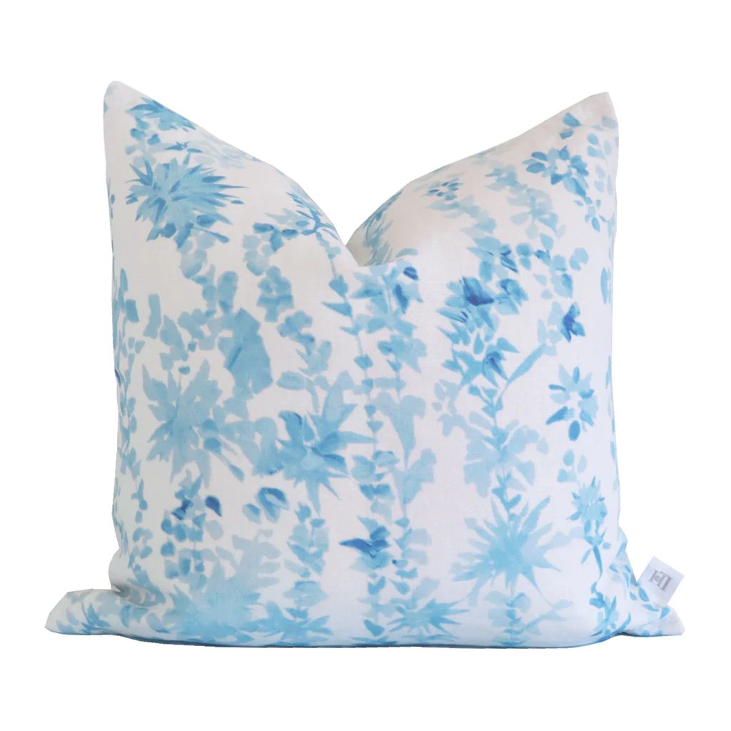 "Aster" in Blue Pillow for Lo Home x Junior Sandler | Lo Home by Lauren Haskell Designs