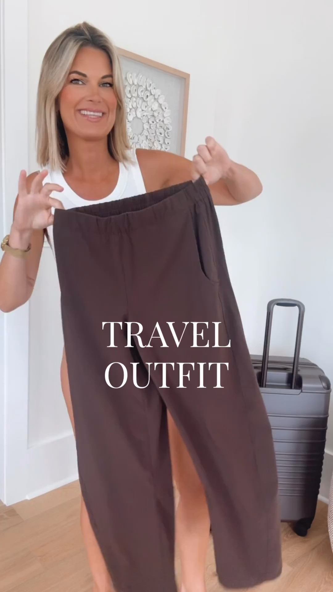 Travel outfit. I am 5’11” wearing 4 long in the pants and small in the tops.  Sharing a save option for the pants.

#LTKOver40 #LTKTravel #LTKTall