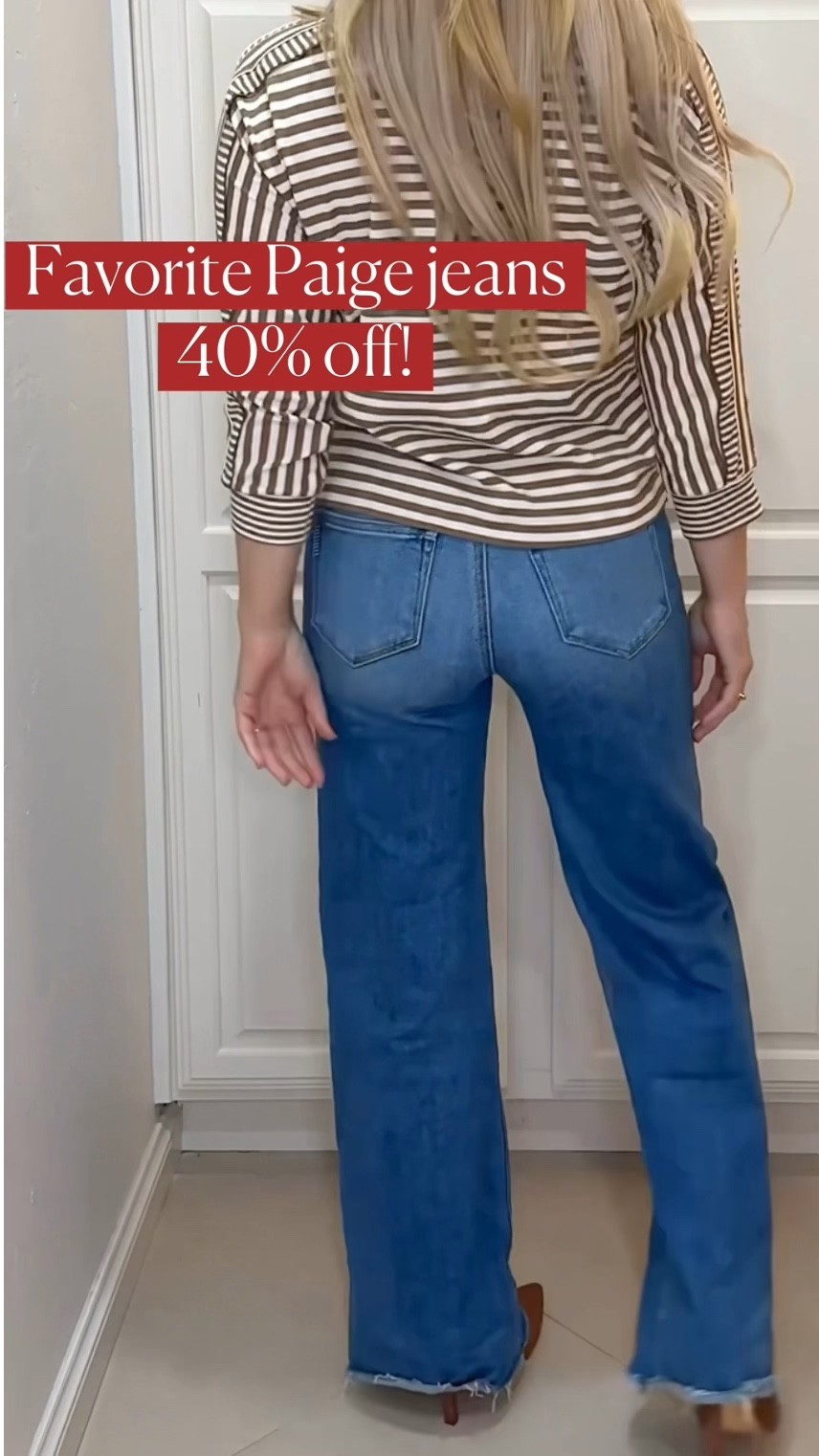 Anessa jeans (the perfect soft, comfortable, wide leg jeans) so flattering too!
Paige jeans 

#LTKOver40 #LTKSeasonal #LTKSaleAlert